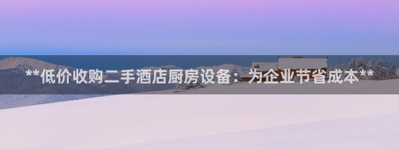 尊龙官网免费下载安卓：**低价收购二手酒店厨房设备：为企业节