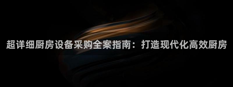 尊龙手机客户端app：超详细厨房设备采购全案指南：打造现代化