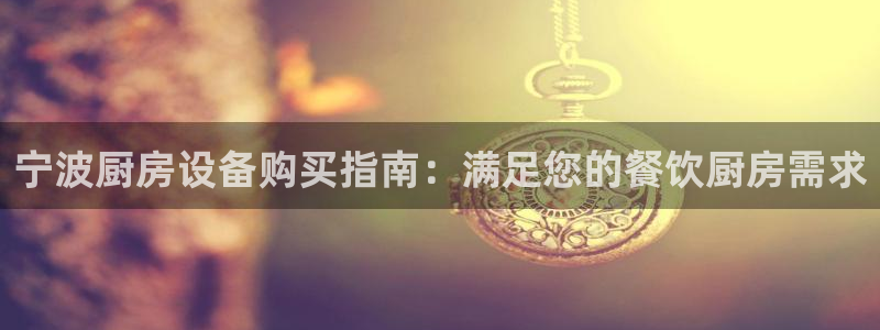 尊龙凯时是直营吗：宁波厨房设备购买指南：满足您的餐饮厨房需求