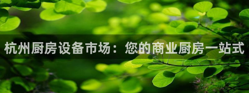 尊龙凯时下载人生就是博：杭州厨房设备市场：您的商业厨房一站式