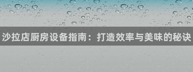 香港尊龙：沙拉店厨房设备